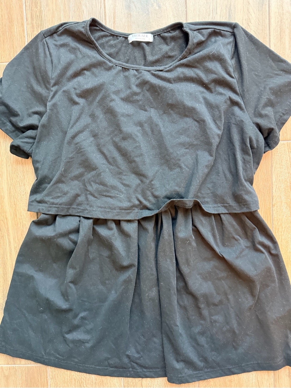 Maternity Black Short Sleeve